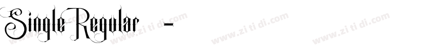 SingleRegular 字体字体转换